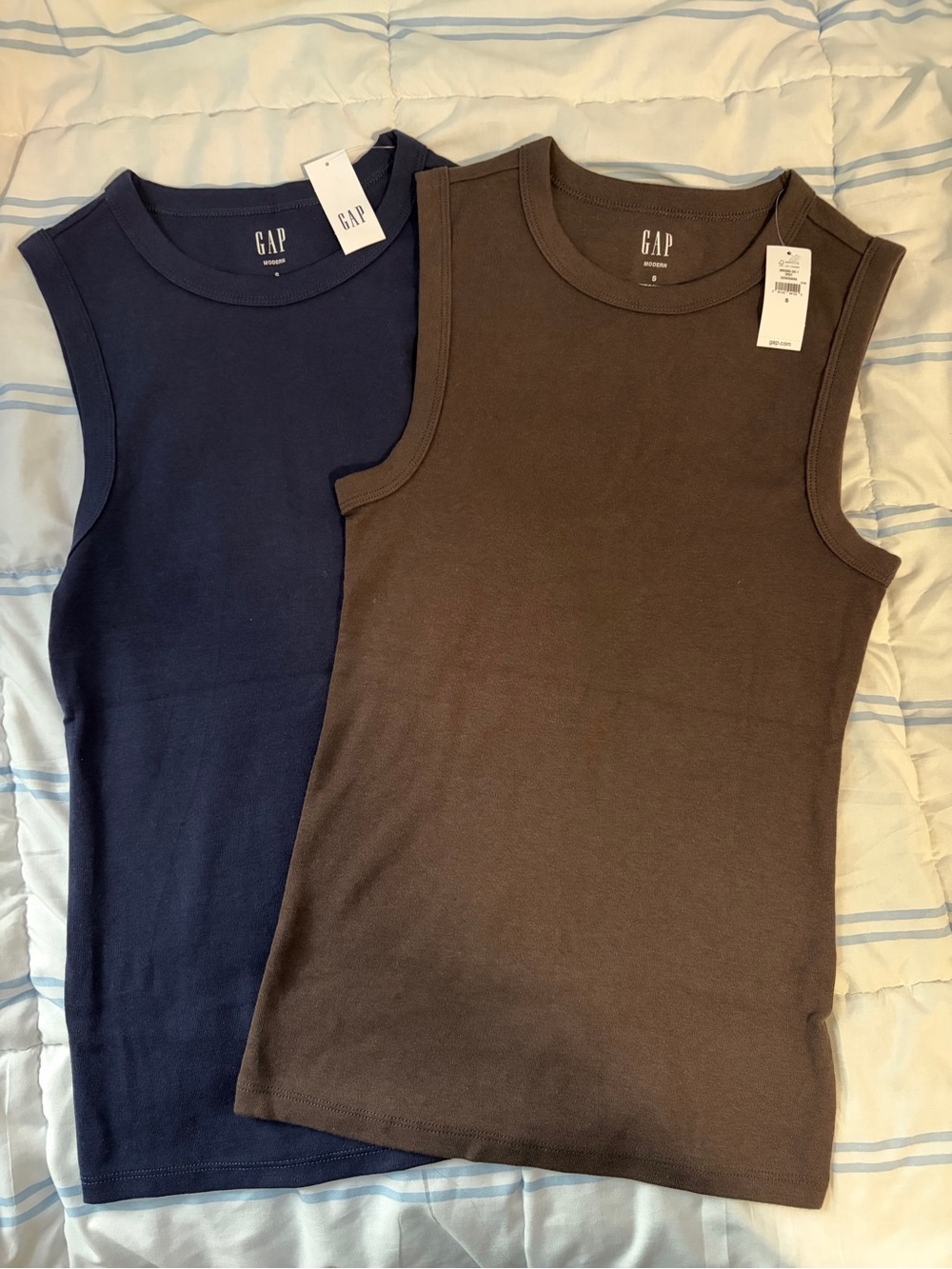 GAP Woman's Sleeveless Tank Top - Navy & Brown Bundle NWT